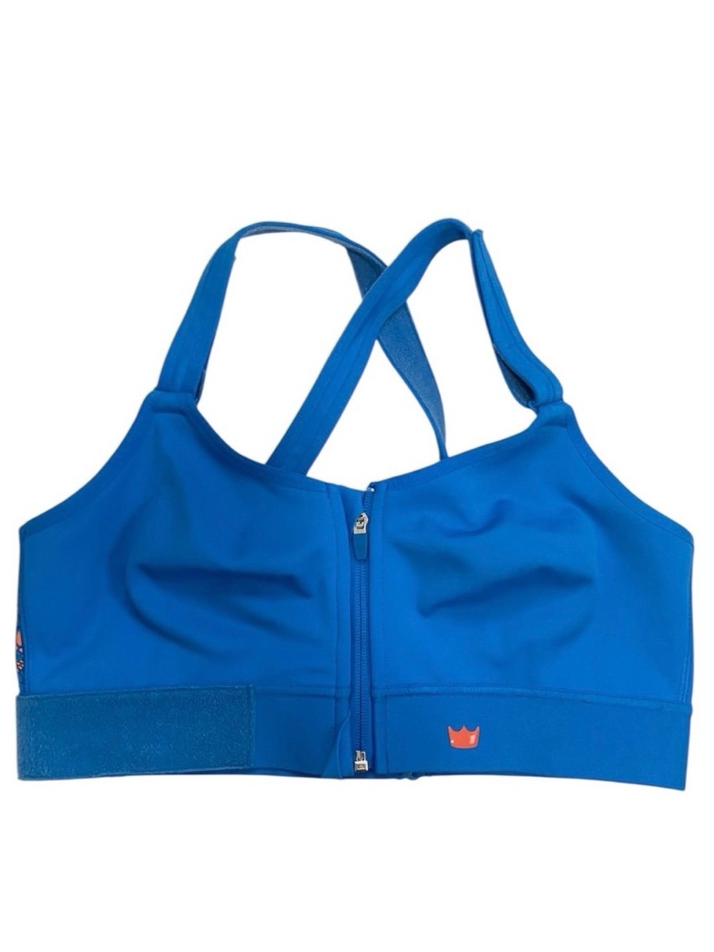SHEFIT Women's Zip-Front Sports Bra - Bright Blue